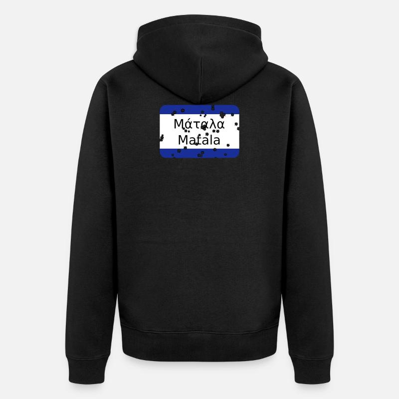 mg matala - Unisex Premium Bio Zip Hoodie - Schwarz