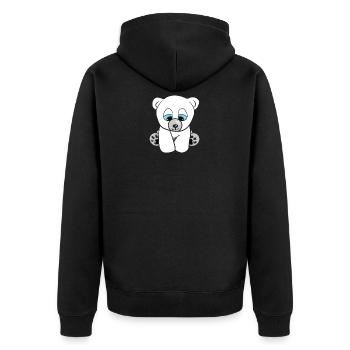 Ours polaire doux - Veste à capuche bio Premium Unisexe - noir - Dos - Nico (187cm)