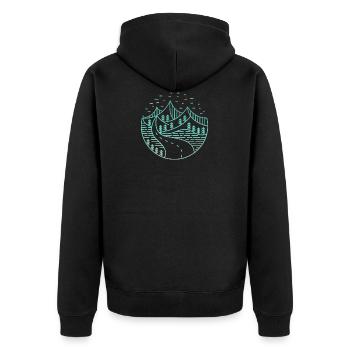 Aventure - Veste à capuche bio Premium Unisexe - noir - Dos - Nico (187cm)
