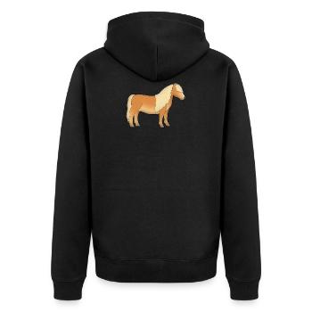 Poney shetland 1 - Veste à capuche bio Premium Unisexe - noir - Dos - Nico (187cm)