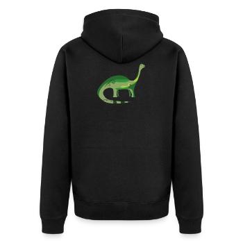 Dino dinosaure - Veste à capuche bio Premium Unisexe - noir - Dos - Nico (187cm)