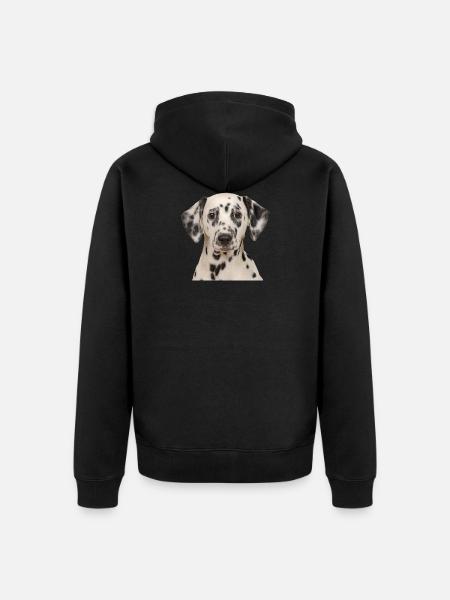 Chiot dalmatien Latoya - Veste à capuche bio Premium Unisexe - noir
