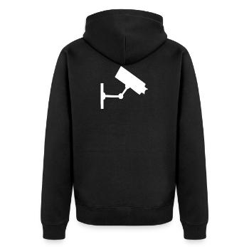 Caméra de surveillance, surveillance, caméra, - Veste à capuche bio Premium Unisexe - noir - Dos - Nico (187cm)