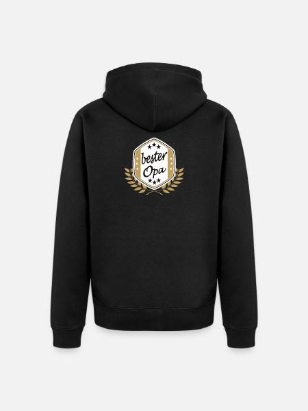 Bester Opa - Unisex Premium Bio Zip Hoodie - Schwarz