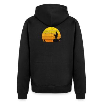 pêcheur à la ligne - Veste à capuche bio Premium Unisexe - noir - Dos - Nico (187cm)