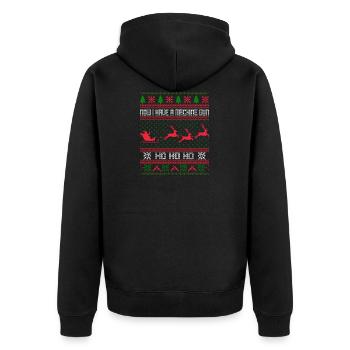 Maintenant, j'ai une mitrailleuse Ho Ho Ho - Veste à capuche bio Premium Unisexe - noir - Dos - Nico (187cm)