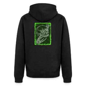 Le crâne - Veste à capuche bio Premium Unisexe - noir - Dos - Nico (187cm)