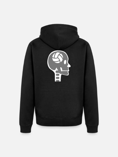 Volleyball i hovedet - Premium økologisk unisex-hættejakke - sort