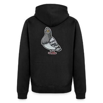 Dove - Unisex Premium Organic Zip Hoodie - black - Back - Nico (187cm)