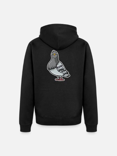 Taube - Unisex Premium Bio Zip Hoodie - Schwarz