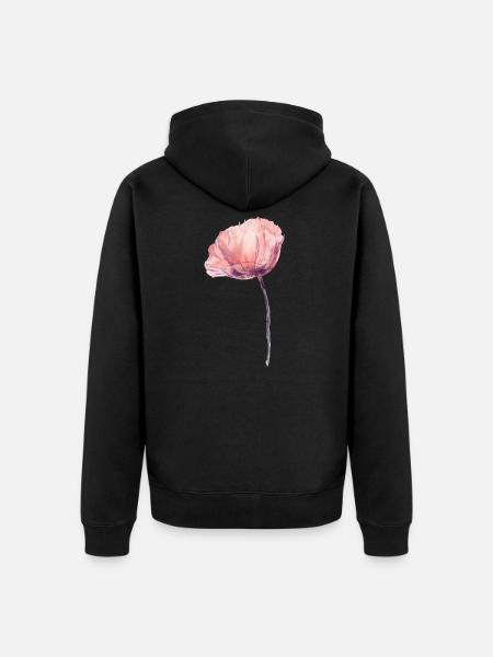 fleur - Veste à capuche bio Premium Unisexe - noir