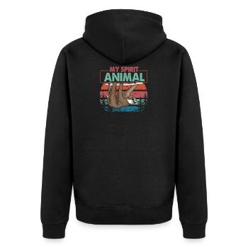 Mon animal spirituel - Veste à capuche bio Premium Unisexe - noir - Dos - Nico (187cm)