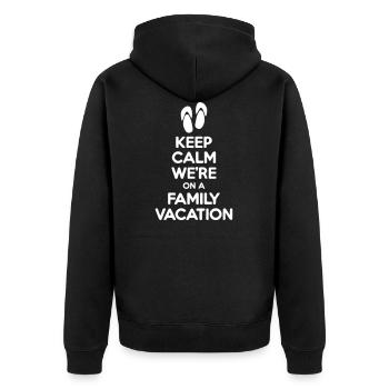 Where to Find the Best Family Vacation - Unisex Premium Organic Zip Hoodie - black - Back - Nico (187cm)
