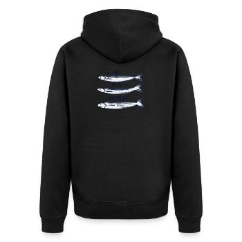 Sprats, design, cadeau, cool, chic, tendance, humour, - Veste à capuche bio Premium Unisexe - noir - Dos - Nico (187cm)