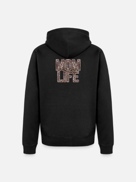 Mutter Leben - Unisex Premium Bio Zip Hoodie - Schwarz