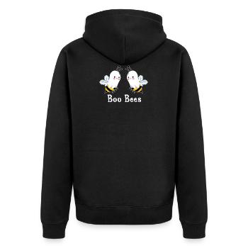 Boo Bees - Unisex Premium Organic Zip Hoodie - black - Back - Nico (187cm)