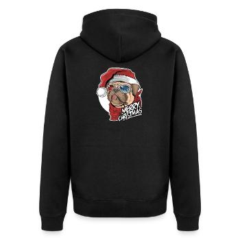 Chien de Noël - Joyeux Noël - Veste à capuche bio Premium Unisexe - noir - Dos - Nico (187cm)