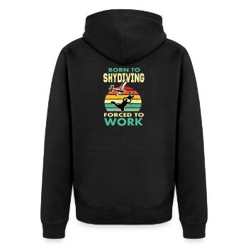 Born zo Skydiving - Veste à capuche bio Premium Unisexe - noir - Dos - Nico (187cm)