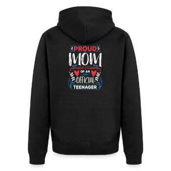 Proud Mom of an official Teenager - Veste à capuche bio Premium Unisexe - noir - Dos - Nico (187cm)