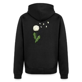 Pissenlit - Veste à capuche bio Premium Unisexe - noir - Dos - Nico (187cm)