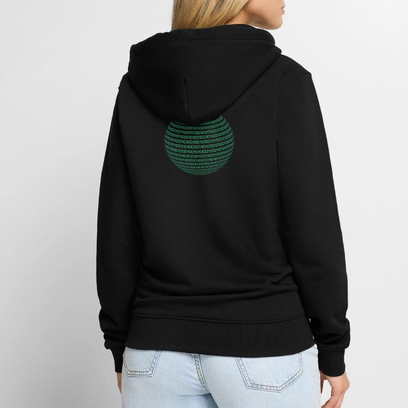 Binary Code Code Computer Science Nerd Student Gift Unisex Premium Organic Zip Hoodie