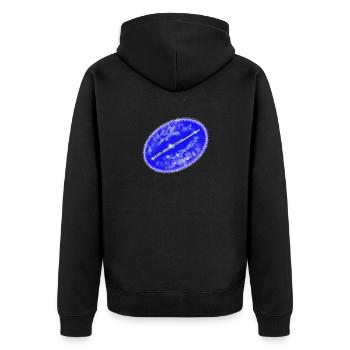 Transversale 2 - Veste à capuche bio Premium Unisexe - noir - Dos - Nico (187cm)