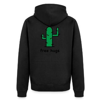 câlins sans cactus - Veste à capuche bio Premium Unisexe - noir - Dos - Nico (187cm)