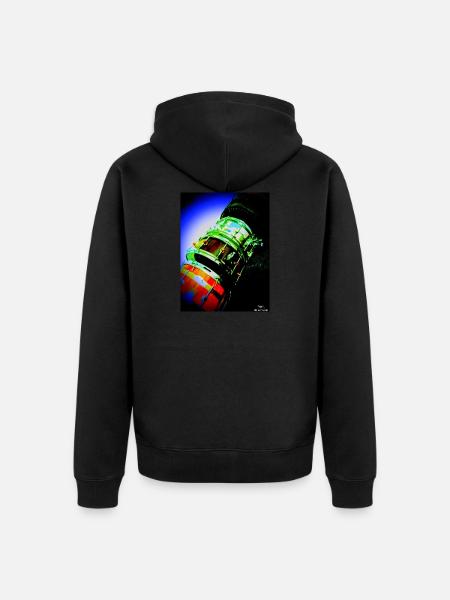 Train - Unisex Premium Bio Zip Hoodie - Schwarz