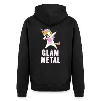 Glam Metal Dabbing Unicorn - Dabbing Unicorn Metal - Veste à capuche bio Premium Unisexe - noir - Dos - Nico (187cm)