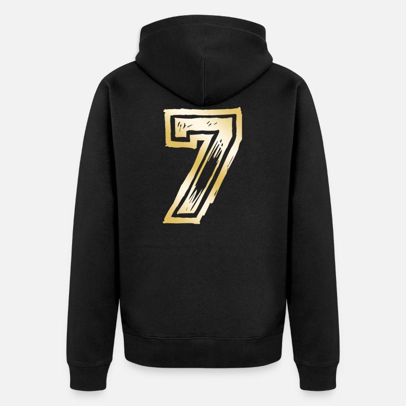 7 Nombre d’or - Veste à capuche bio Premium Unisexe - noir