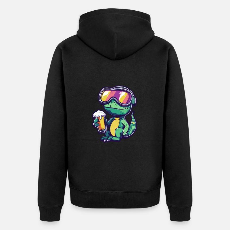 Bière de ski caméléon - Veste à capuche bio Premium Unisexe - noir