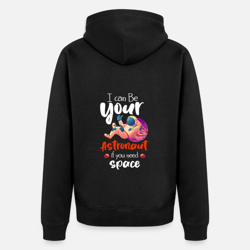 Logo de l’espace Star Spaceman - Veste à capuche bio Premium Unisexe - noir