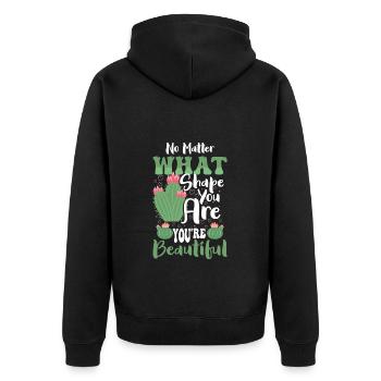 Cactus Spines Flowerpot Holiday - Veste à capuche bio Premium Unisexe - noir - Dos - Nico (187cm)