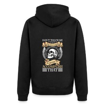 Just watch funny - Unisex Premium Organic Zip Hoodie - black - Back - Nico (187cm)