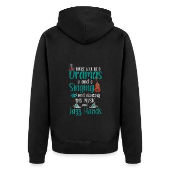 Bühne Bühnenbild Kino - Unisex Premium Bio Zip Hoodie - Schwarz - Hinten - Nico (187cm)
