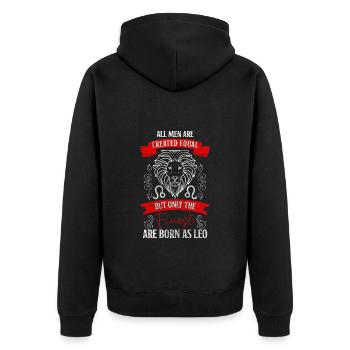 Horoscope zodiac sign Leo - Unisex Premium Organic Zip Hoodie - black - Back - Nico (187cm)