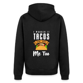 Burrito mexicain affamé - Veste à capuche bio Premium Unisexe - noir - Dos - Nico (187cm)