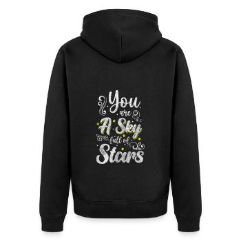 Starry Sky Wish Space Moon - Veste à capuche bio Premium Unisexe - noir - Dos - Nico (187cm)
