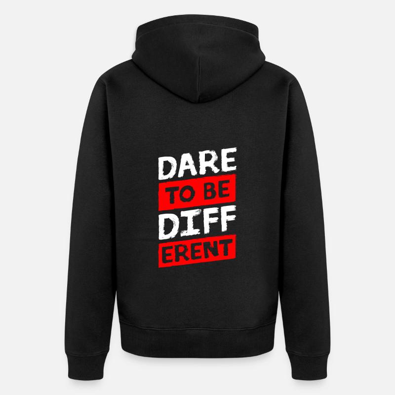 différents, surtout individuels, différents - Veste à capuche bio Premium Unisexe - noir