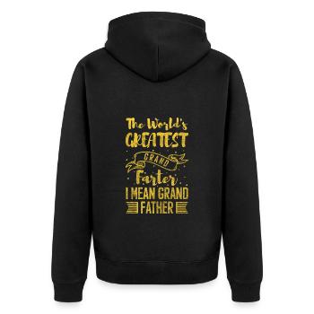Grands-parents Parents Enceintes - Veste à capuche bio Premium Unisexe - noir - Dos - Nico (187cm)