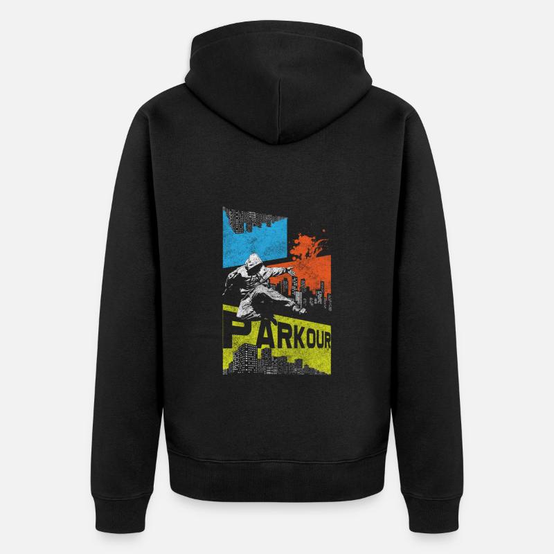Freerunning Running Brave Adventure - Veste à capuche bio Premium Unisexe - noir