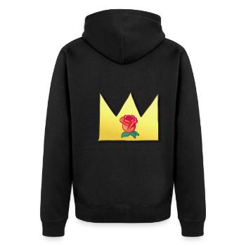 Couronne Cartoon Symbole Forme Rose - Veste à capuche bio Premium Unisexe - noir - Dos - Nico (187cm)