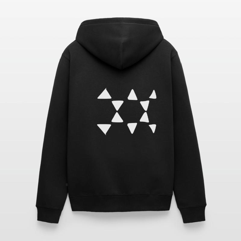 Triangular Pattern Triangular Shapes Unisex Premium Organic Zip Hoodie