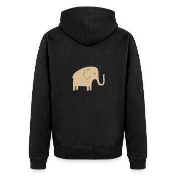 Éléphant - Veste à capuche bio Premium Unisexe - noir - Dos - Nico (187cm)