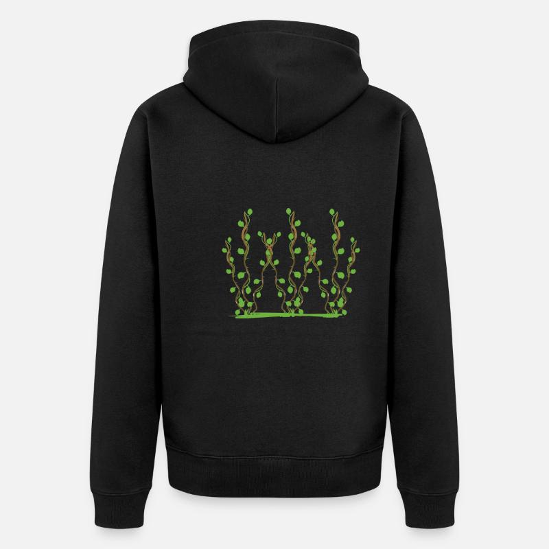 Plantes Symbole Bush Garden - Veste à capuche bio Premium Unisexe - noir