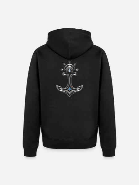 Odin Thor Anker - Veste à capuche bio Premium Unisexe - noir