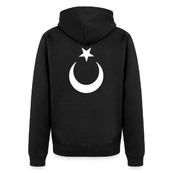 Türkiye Turquie Turquie Ailes et croissant de lune - Veste à capuche bio Premium Unisexe - noir - Dos - Nico (187cm)