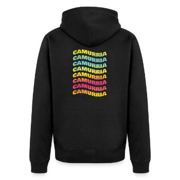 t-shirt Sicilia camurria t-shirt gift - Unisex Premium Organic Zip Hoodie - black - Back - Nico (187cm)