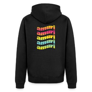t shirt Sicily amuri t-shirt gift idea love - Unisex Premium Organic Zip Hoodie - black - Back - Nico (187cm)
