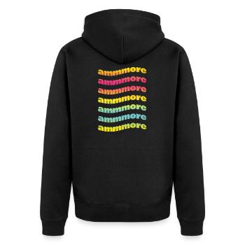 t-shirt Napoli ammore t-shirt idée cadeau amour - Veste à capuche bio Premium Unisexe - noir - Dos - Nico (187cm)